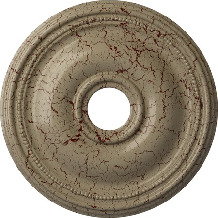 Ekena Millwork Bradford Medallion (Canopies up to 4 3/8"), 18 1/8"OD x 3 3/4"ID x 1 1/8"P, Gobi Desert Crackle CM18BRGDC